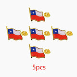 Chile Flag Lapel Pins - Bulk Pack Chile National Emblem Badges for Jackets Hats Backpacks And Clothes