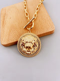 Exaggerated Lion Head Pendant Short Necklace, Zinc Alloy Jewelry choker necklace for women