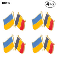 4pcs Pakistan & Ukrain Cross Badge Lapel Pin Badge  Brooch Icons