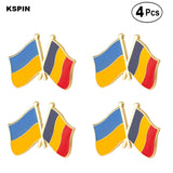 4pcs Pakistan & Ukrain Cross Badge Lapel Pin Badge  Brooch Icons