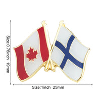 Flag Laple Pin Badge Brooch Canada friendship Ethiopia Ireland Brazil Pakistan Belgium Poland Germany Russia Philippines Finland