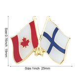 Flag Laple Pin Badge Brooch Canada friendship Ethiopia Ireland Brazil Pakistan Belgium Poland Germany Russia Philippines Finland
