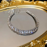 Fashionable Square Earrings Necklace Set Luxury Lightweight Clavicle Chain Personalized High-end Neckwear Women Shapepattern