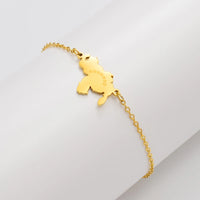 Anniyo 18CM + 4CM Venezuela Map Bracelet for Women Stainless Steel Jewelry Bangle @315821