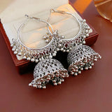 Exaggerated Round Hollow Earrings for Women Retro Temperament Drop Earring Light Luxury  Niche Jewelry 2024 New in Gift