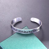 Exquisite Quran Verses Ayatul Kursi Bracelet Islamic Muslim Stainless Steel Jewelry Men\\\\'s Arabic Calligraphy Bangles Ramadan
