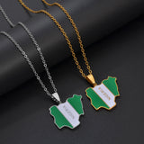 Anniyo 3CM Nigeria Map Flag Pendant Necklaces Nigerian Maps Jewelry National Day Gifts @120762