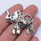 2pcs Charms Big Elephant For Jewelry Making DIY Jewelry Accessories Antique Silver Color Big Elephant Pendant Charms
