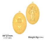 1pc Triple Moon Goddess Charms Stainless Steel Amulet Pendants Pray For You DIY Your Own Jewerly Wholesale Available