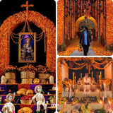 5-50 PCS Marigold Garland Wedding Diwali Decoration Day of the Dead Faux Garlands Wedding Garlands Indian Decor for Prayer Fest