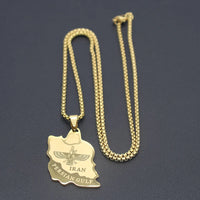 Fashionable stainless steel Mazda Map pendant necklace, versatile and personalized collarbone chain for both men and women