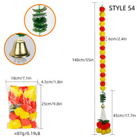 140-160cm Marigold Garland Flower Artificial Festival Wreath Ornament Fake Plant Indian Style Home Party Decor