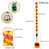 140-160cm Marigold Garland Flower Artificial Festival Wreath Ornament Fake Plant Indian Style Home Party Decor