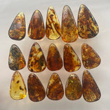Yoowei Natural Piebald Amber 100% Genuine Unique Pendant Necklace Diy New Oval Water Drop Fashion Jewelry Original Reiki Stone