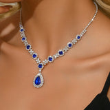 Ladies' fashionable and trendy design, water droplet necklace, jewelry suitable for dates, parties, holidays, gifts