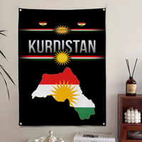 Kurdistan FLAG Pattern Clear HD Flag Home&Garden Outdoor Microfiber Printed Decoration Background Art Banner