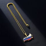 Turkish map Pendant necklace Fashion geometric star Moon element stainless steel collarbone chain women's jewelry