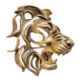 Large Lion Head Wall Mounted Art Sculpture Gold Resin Lion Head Art Wall Luxury Decor Kitchen Wall Bedroom