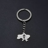 Anniyo Ukrainian Keychain Ukraine Key Ring Ukrainian Jewelry Key Chains for Women Men #000150
