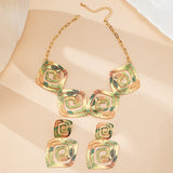 Multicolor Geometric Spirals Necklace Pendant Chain Women Girls Gifts Fashion Jewelry Hot Sale Party Gift 2025 New Style