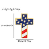 American Flag Series Brooch Flag Cross Metal Enamel Badge Clothing Backpack Lapel Pin Jewelry Accessories Gift