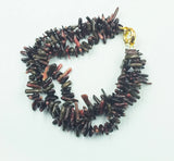 Coral Bracelet  !  Classic 3 strands of natural irregular orange coral bracelet  9.5"
