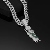 Men Women Hip Hop Saint Jude Pendant Necklace,13mm Cuban Chain Religious Saint Jude Idol Pendants Charm Jewelry 2025 New Arrived