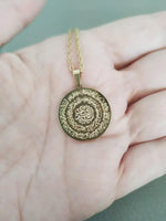 Ayatul Kursi Four Qul Necklace Unique Two Sided Surah Pendant 18k Gold Islamic Jewelry Eid Gift Gift for Women