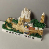 Europe Spain fridge magnets Portugal Resin Refrigerator Sticks Tourism Commemorative Handmade Creative Gifts Barcelona Lisbon