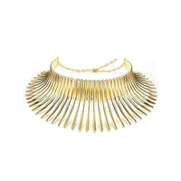 Oversized jewelry exaggerated metal collar choker flower necklace sunflower earrings collar set