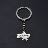 Anniyo Ukrainian Keychain Ukraine Key Ring Ukrainian Jewelry Key Chains for Women Men #000150