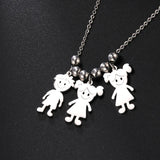 Personalized Boy Girl Necklace Custom Chain Name Mother Father Day Kid Family Gift For Women Men Stainless Steel Pendant Jewelry