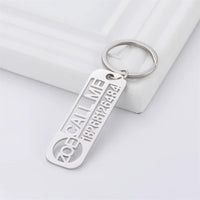My Shape Custom Name Phone Number Keychain for Car Anti-lost Keyrings Personalized Name Keyholder Stainless Steel Jewelry Gifts