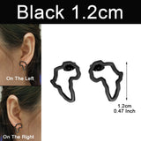 Anniyo Mini Africa Map Stud Earrings Silver Color/Black/Gold African Earrings Small Ornaments Traditional Ethnic  @148121