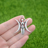 Nostalgia Fertility Ancient Greece Astarte Pregnancy Wicca Pagan Triple Moon Goddess Womens Pendants Necklaces