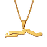 Anniyo  Gambia Map Pendant Necklaces African Jewelry Gambian Items  @000221