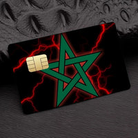 Morocco Map Flag  Card Stickers  Holographic Sticker Film Skin Cover for Credit Debit Card