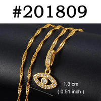 Anniyo Small Size Charm Eye Cross Stone Pendant Necklace Women Girls Trendy Birthday party Items,Factory Wholesale Price #201709