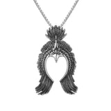 Domineering Flying Eagle Animal Pendant Necklace Men's Fashion Rap Cool Trendy Party Jewelry