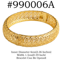 Anniyo 6CM/2.36 Inch Dubai Bangle for Women Girls Wedding Party Ethiopian Bracelet African Arab Jewelry @990006