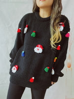 Handmade Decorative Christmas Sweaters Women Fashion Cute O Neck Long Sleeve Knitted Pullover Sweater Female Autumn Winter New