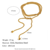 E.B.belle New Creative Multipile Layers Square Pearl Necklace 18K Gold Plated Stainless Steel Women Party Statement Jewerly
