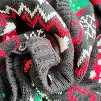2023 Cross-border Amazon Autumn/winter New Single-breasted V-neck Christmas Theme Knit Sweater Cardigan New Year