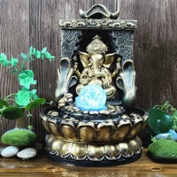 Lucky Ganesha Statue Elephant Thai God of Success Resin Crafts India Idol Desktop Water Fountain For Wedding Perfect Gifts