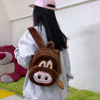 Cute Girl Student Plush Toy Bag Cartoon Grabbing Machine Double Shoulder Bag Bubbles And Toys Cross-Border Backpack for Teens