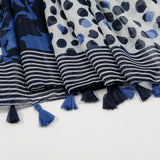 Ethnic Printed Cotton Hijab Viscose Tassels Scarf For Muslim Woman Hijabs Shawls Lady Soft Long Wraps Islim Headband Turban