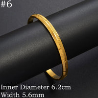 Anniyo (One Piece) Wholesale Dubai Bangle Jewelry Gold Plated Ethiopian Bracelet Openable for Women African Arab Wedding #001802