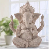 Handmade Sandstone Ganesha Buddha Elephant Statue Sculpture Figurine for Home Decoration  Living Room