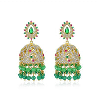 Gypsy Jewelry Retro Ethnic Indian Jhumka Crystal Small Bells Beads Drop Tassel Earrings Women Bohemian Statement Jhumki Tribal