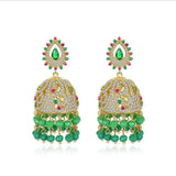 Gypsy Jewelry Retro Ethnic Indian Jhumka Crystal Small Bells Beads Drop Tassel Earrings Women Bohemian Statement Jhumki Tribal